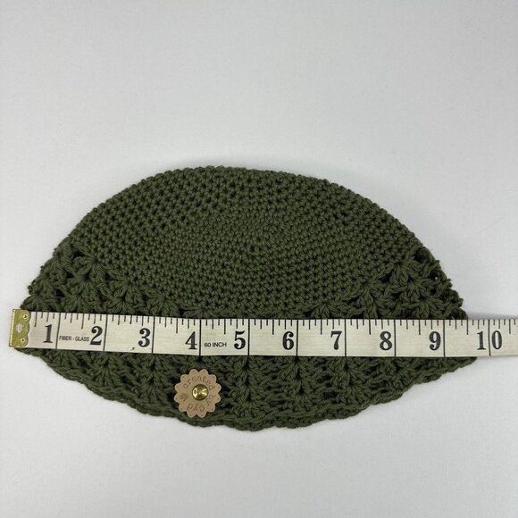 Handmade New Matilda Hobbii Rainbow 8/4 Indian Cotton Olive Knit Beanie - S/M - Picture 7 of 9
